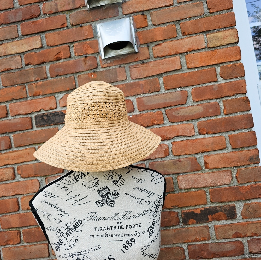 Gertex Woven Bucket Style Wide Brim Sun Hat – Beige